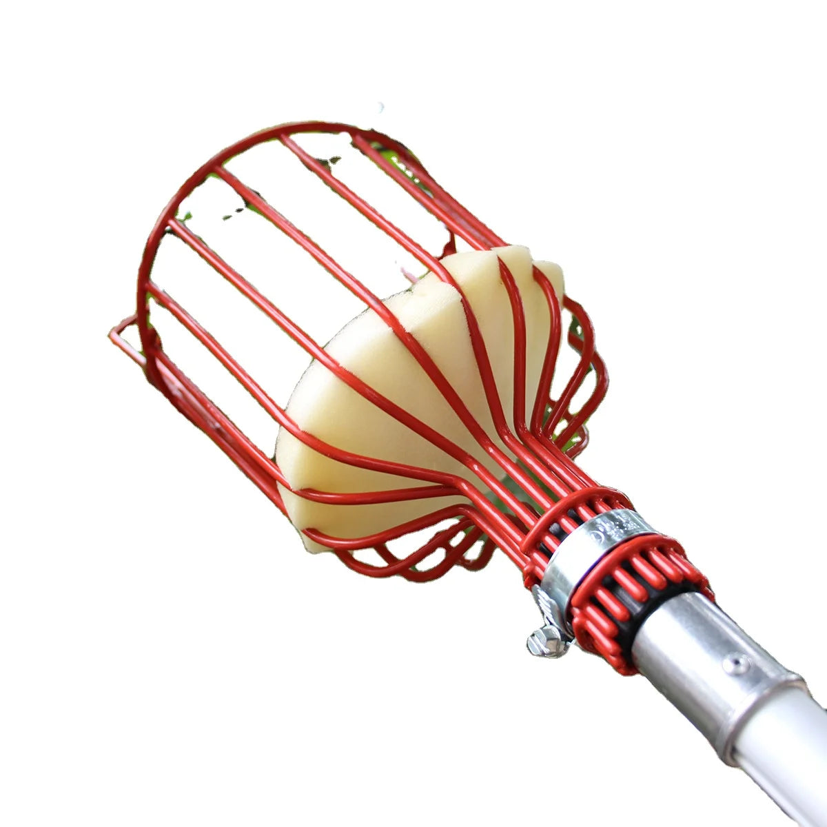 Extentool 2026 Fruit Picker Pole With Plastic Basket Telescoping 12ft Light Aluminum Extension Long Handle