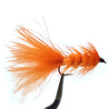 Fly Fishing Wet Flies Wooly Bugger ABS Bass Orange #10 Hook Commercial Tier Hand Made Professional Tying Midwater/Topwater