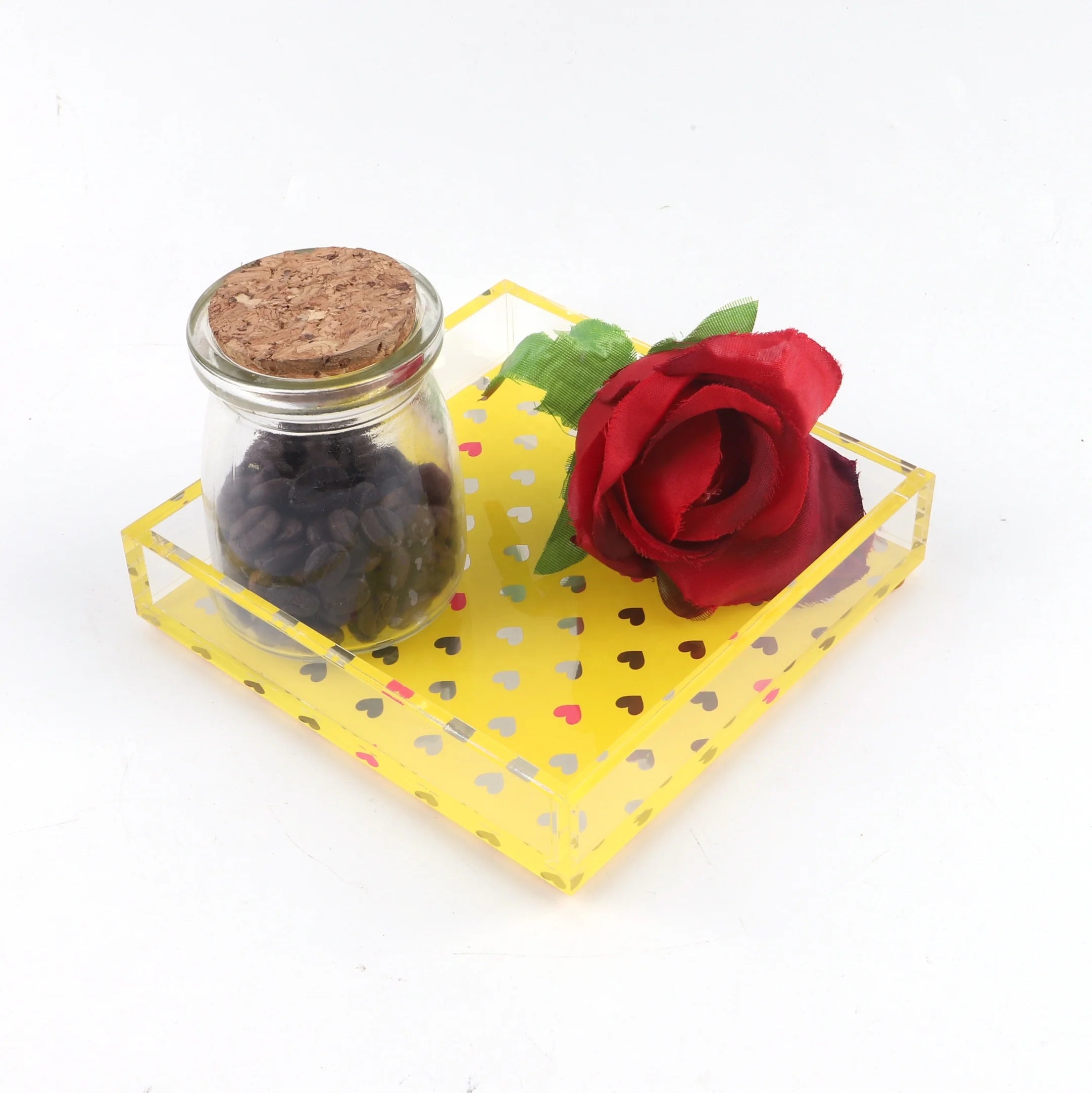 Online Shopping Square Durable Recycled Acrylic Serving Tray