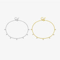 FUAMAY Round Bezel Stone Zircon Anklets for Women Tarnish Free Anklets Gold Plated 2022