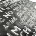 PFAS FREE Hot Sale Color Change Printed PU Synthetic Leather Fabric for Down Jackets Letter Style Design