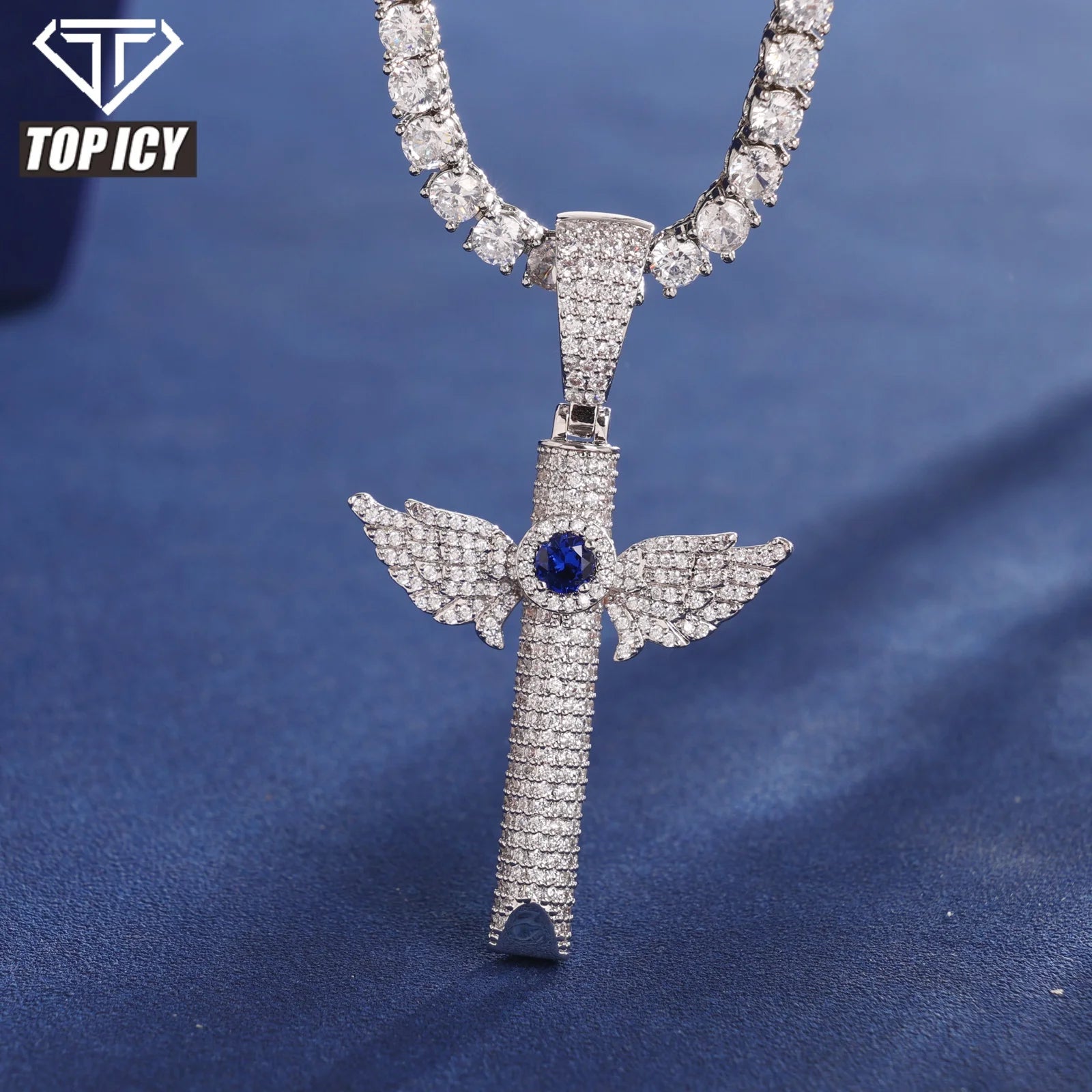 New Design Wing Whistle Pendent Fashion Charms Gemstone Pendant Necklace VVS D Moissanite Hip Hop Pendant Jewelry