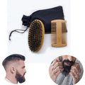 3Pcs/Set Wholesale Custom Logo Beard Brush and Comb Set for Man Grooming Care Brush and Comb Set