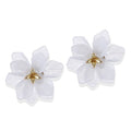 HSJ-137 Wholesale Fashion Women Fairy Ear Jewelry Modern Resin Flower Earrings for Girls