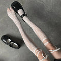 Wholesale DIY Tie Lace Tube Socks Cool Girls JK School Style Luxury Breathable Knitted Crew Length Japanese Lolita Toe Socks