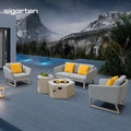 sigarten Modern Furniture Sectional Garden Outdoor Patio Sofa Set