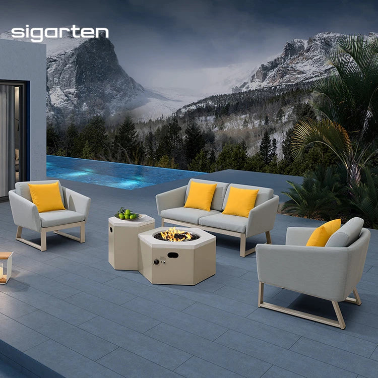 sigarten Modern Furniture Sectional Garden Outdoor Patio Sofa Set