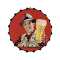 Hot Sale Vintage Round Tinplate Sign Beer Vintage Bottle Cap Tin Sign Printing Metal Bar Pub Home Wall Decoration