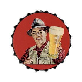 Hot Sale Vintage Round Tinplate Sign Beer Vintage Bottle Cap Tin Sign Printing Metal Bar Pub Home Wall Decoration