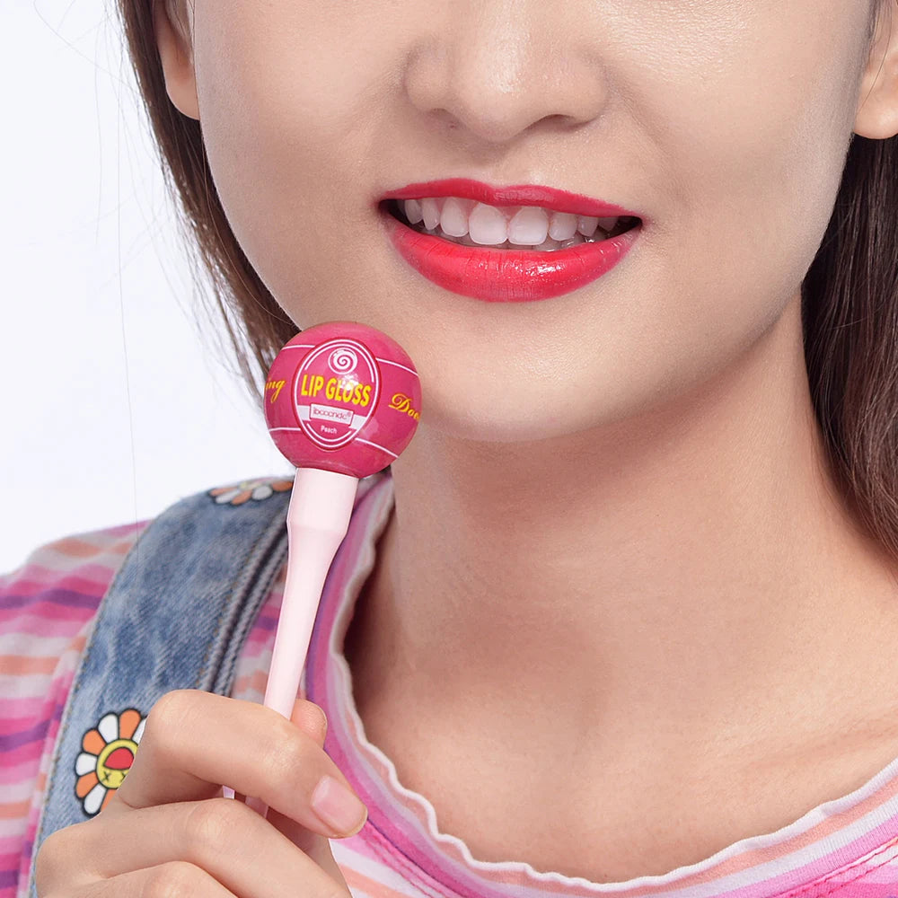 6 Colors Lollipop Sugar Shape Matte Waterproof Christmas Lipstick Long Lasting Moisturizing Lip Gloss