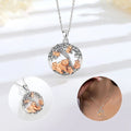Merryshine 18k Rose Gold 925 Sterling Silver White Bear Mama Son Daughter Mother Daughter Necklace Jewelry for Mama