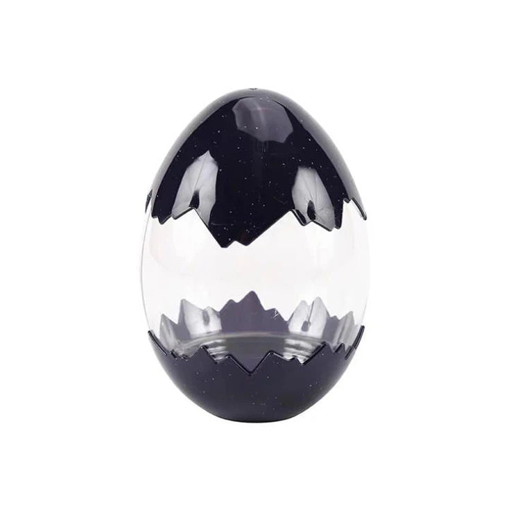 New Design 500ml Oval Egg Shell Shape Empty PET Beverage Bottle with Screw Cap 16 oz for Bubble Tea Screen Printing