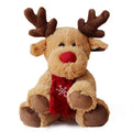 Classical Plush Reindeer Stuffed Animal Soft Doll with Polyester and PP Cotton Filling 11.5 Inch Christmas Toy for Children