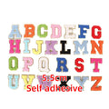 In Stock 5.5cm Glitter Stick on Letter Chenille Patches Self Adhesive Chenille Letters Patches for Bags