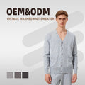 Women's Casual Japanese Style Long Sleeve Acrylic Knitted Cardigan Solid Pattern Winter Sweater Button for Spring Autumn