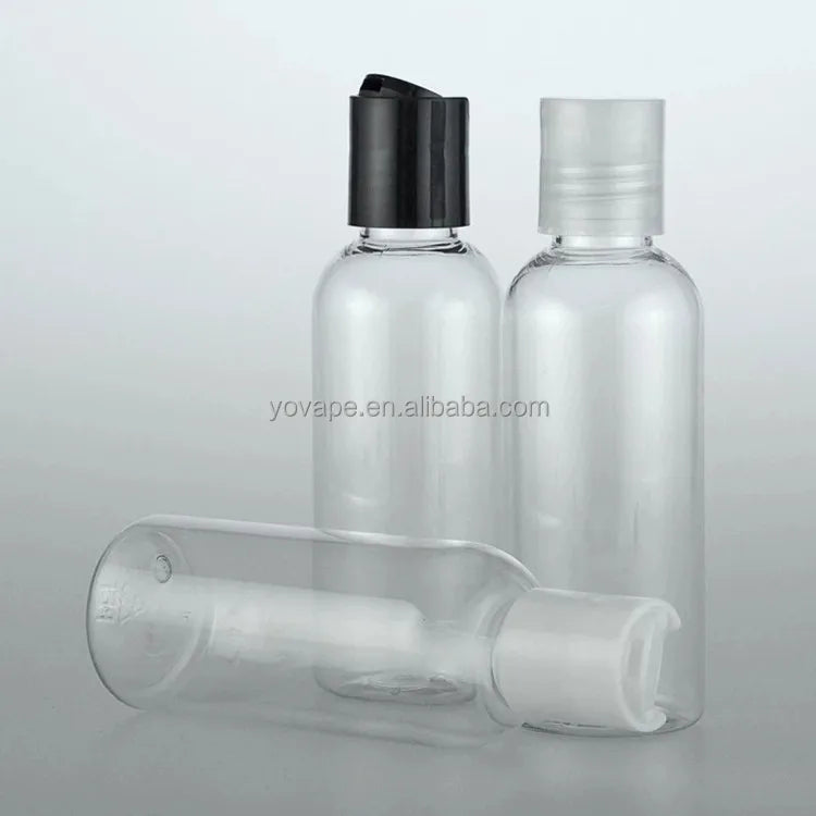 RTS in Stock Squeeze Cosmetic Packing Transparent 1oz 30ml 30 ml 1oz Body Wash Lotion clear PET Press Disc Cap Plastic Bottle