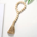 26 cm Big Wood Bead Garland  Farmhouse Rustic Country Beads with Tassels Player  Beads Wall Hanging  Decor