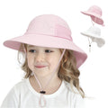 Kids Girls Boys Toddlers Nylon Sun Hat Wide Brim UPF50+ Mesh Safair Hats With Neck Flap Breathable Wide Brim Summer Beach Hat