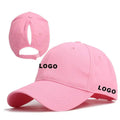 Custom logo High Quality Cotton Twill Adjustable Sport Hats Ponytail Baseball Cap for Women