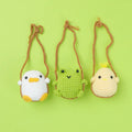 Handmade Wool Swing Duck Pendant Crocheted Animal Pattern Art Deco Eco-friendly Wall Mount Decoration for Car Anniversary