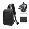 Factory Wholesale Waterproof Crossbody Bag Custom logo USB Sling Bags for Men Single Shoulder Chest Bag