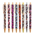 JH Fashion Design Colorful Leopard Print Leather Cover Metal Pen