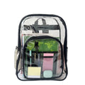 Transparent Waterproof Backpack Black Heavy Duty clear PVC School Backpack Bag for Kids