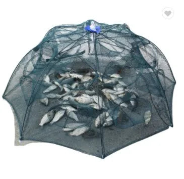 Folding Hexagon Fish and Shrimp Mino Crab Bait Cast Net for Shrimp Fishing Automatic Fishing Net