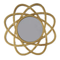 39*39cm Superior Quality Modern Luxury Gold Mirrors Bathroom Hanging Decorative Metal Flower-shaped Wall Mirror