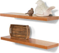Wood Floating Shelves Solid Oak Premium Craftsman Quality Heavy Duty Hidden Bracket Wooden Floating Shelves