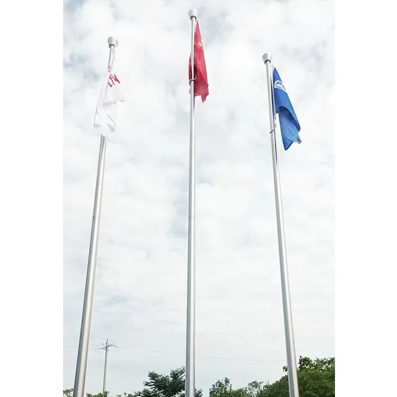 Supplier 25ft Banner Flags Poles Truck Pulley Gold Flag Poles for Upcoming Events Advertising Outdoor Flagpole