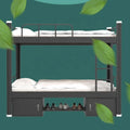 Free Sample Big Size Low Price Double Decker Family Bunk Bed With Study Table Closet  Student Dormitory Apartment Iron Bed