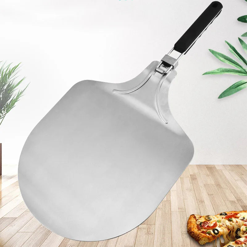 Multi-Functional 12/13/14 Inch Pizza Peel Shovel Disposable Aluminum Wooden Tools with Perforated Design