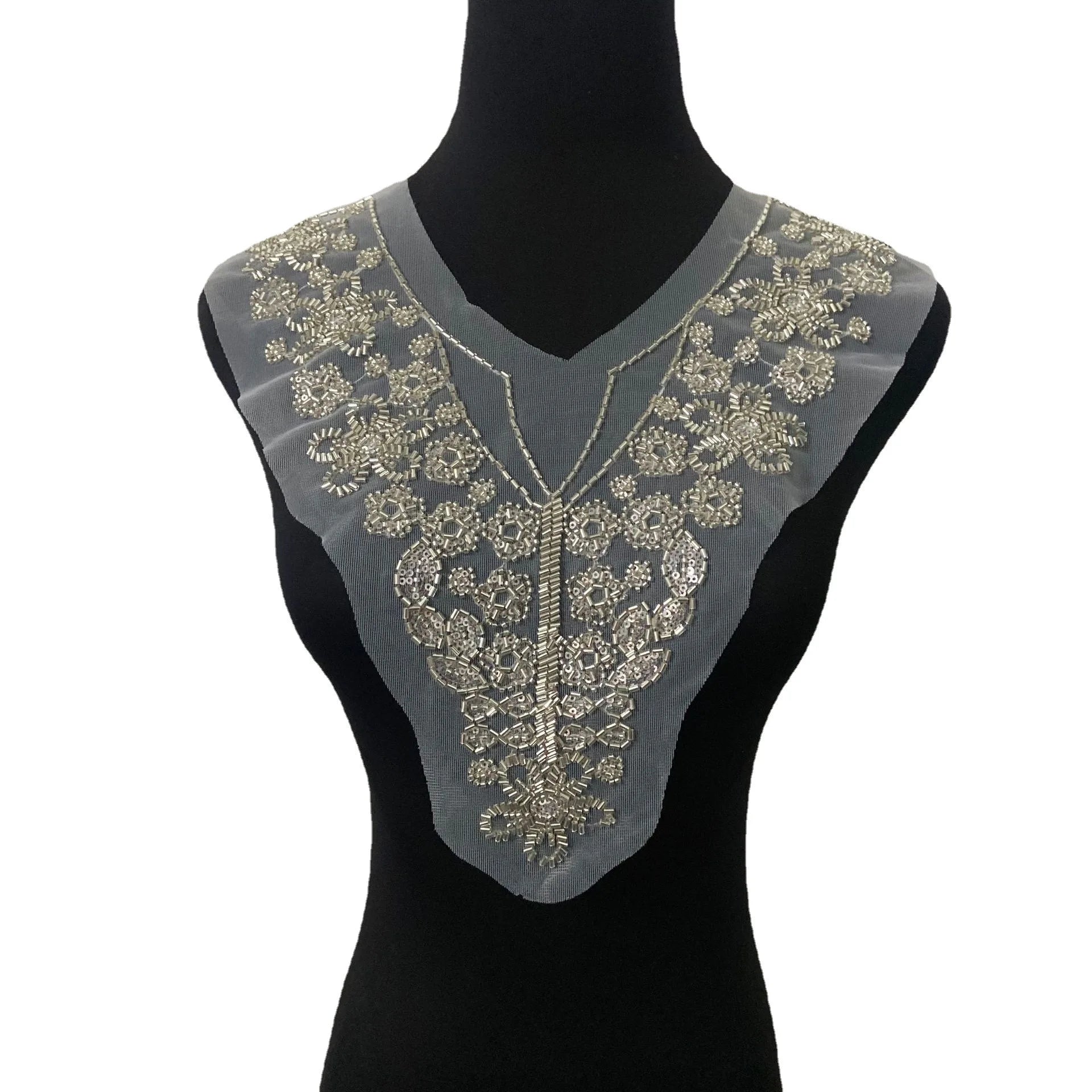 Beaded Sequins Flowers Lace Embroidery Dance Dress Corsage Garment Accessories