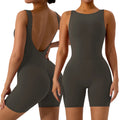 Custom Logo Ladies Yoga Workout Exercise Romper Bodysuit Fitness Hip Lifting Jumpsuit