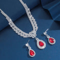 Diamond Drop Flower Earrings Necklace | High-End Temperament Wholesale Accessories MegaBDM