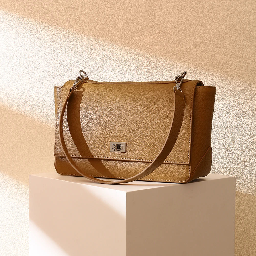 Private Label Service OEM Lady Vintage High Quality Top Layer Cowhide Full Grain Genuine Leather Armpit Shoulder Bag for Women