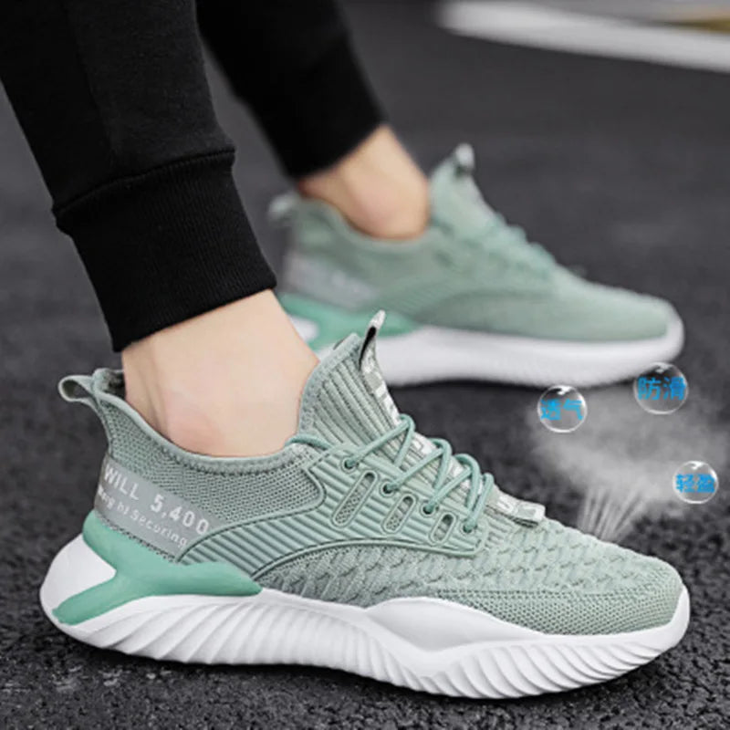 Wholesale Men's Breathable Sports Shoes Thin Running Mesh Shoes Lightweight Breathable