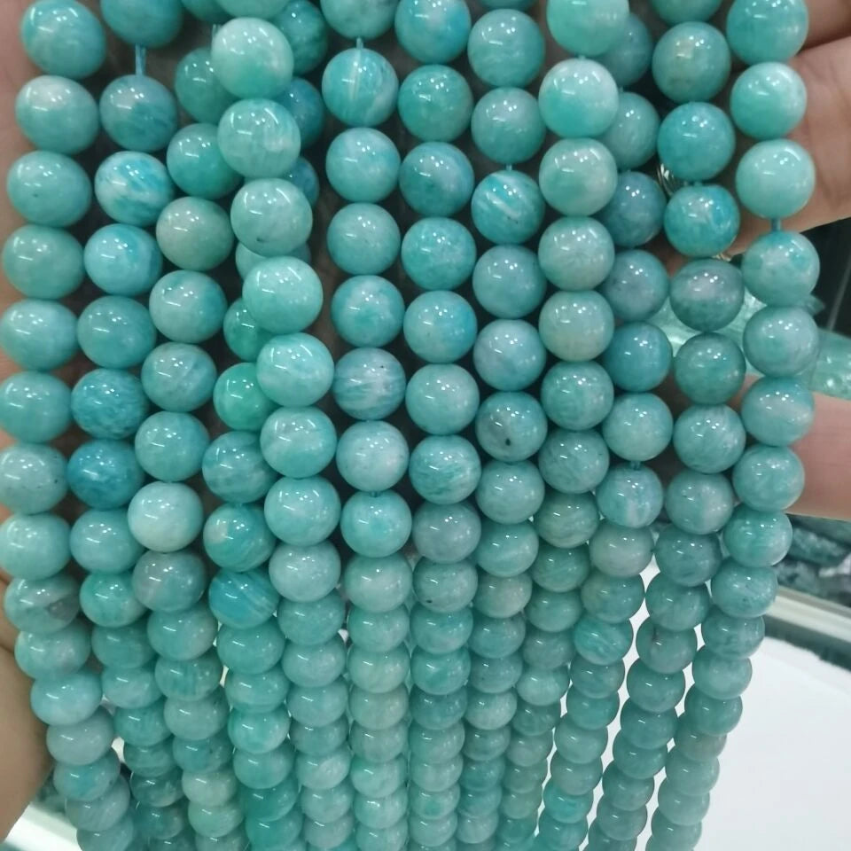 Wholesale Loose Beads Natural Stone Beads Amazonite Stone Beads for Jewelry Making