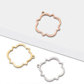 BASQUESUN Factory Wholesale Hot Selling Mirror Stainless Steel Retro Geometry DIY Irregular Customizable Pendant Accessories