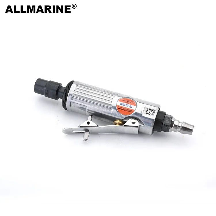 Allmarine 1/4 Inch Portable Pneumatic Die Grinder 6mm Chuck 25000 RPM Safety Lever Switch Front Exhaust for Metal Cutting