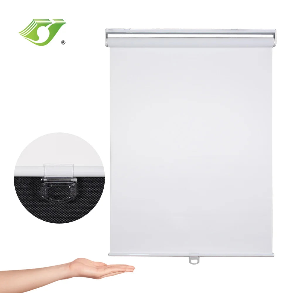 Wholesale Cordless Spring System Sunscreen Fabric Blinds Window Customize Waterproof Blackout Living Room Spring Roller Shades