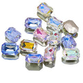 Dongzhou Octagon Shaped K9 Fancy Stone 14*10mm Plating Color Glass Rhinestones Wholesale Loose Crystal Beads Diy Accessories