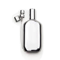 Special Silver UV Plated Luxury Empty Crimping Type Bottle Perfume Flat 50ml Ready Stock