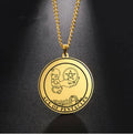 Hot Selling Stainless Steel Tarot Necklace Suit of Pentacles Pendants Spiritual Jewelry for Witchy Men and Women Jewelry