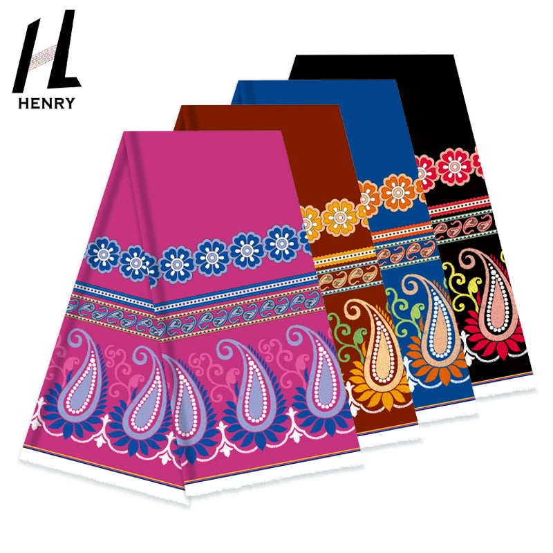 Custom Colorful Floral Design Patterns Digital Printing 100% Polyester Fabric Textile Material for Dress Clothing