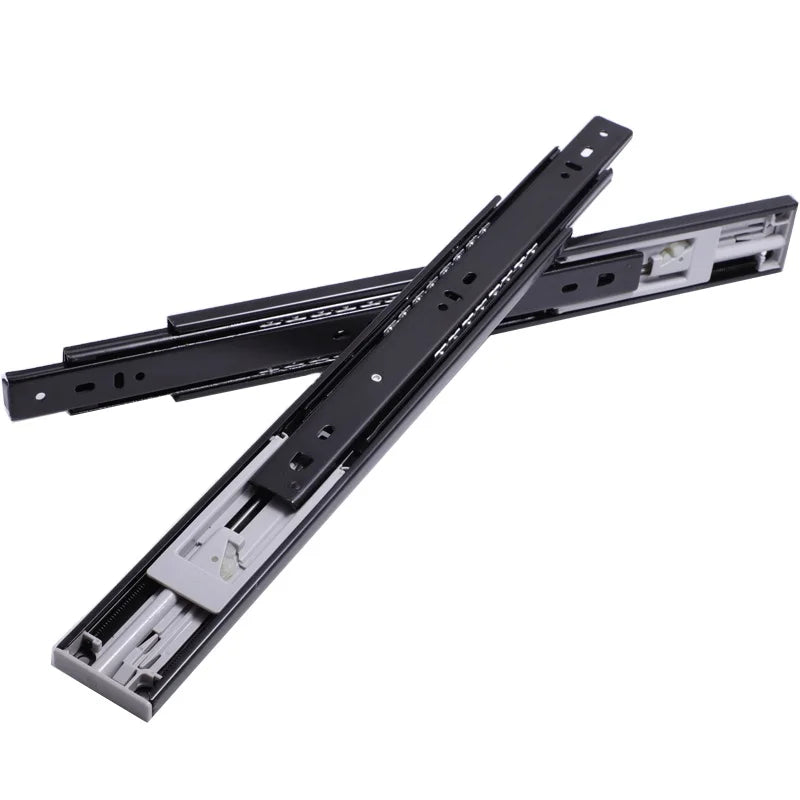 Double Spring Soft Close Ball Bearing Drawer Slide Telescopic Channel Kitchen Drawer Rails for Cabinet