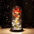 Enchanted Colorful Rose galaxy Rose Light up with Fallen Petals in Dome Mothers Day Home Office Decorations Wedding Birthday