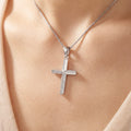 Wholesale Christian Jesus Cross CZ Charm Pendant Rhodium Plated 925 Sterling Silver Unisex Gift Fine Jewelry