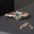 OL0967 Abiding Fine Jewelry Custom Plating 925 Sterling Silver Engagement Round 5mm Moss Agate Women Ring